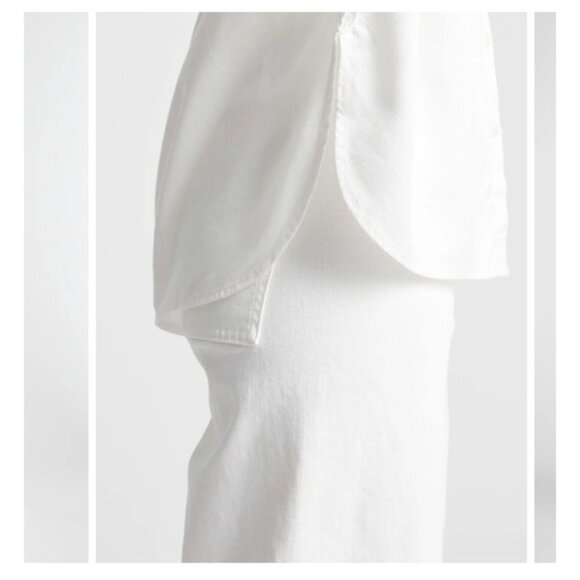 Quince Vintage Wash Tencel Camp Shirt Medium White NWT - Picture 3 of 16